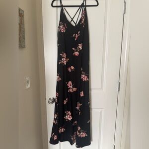 Floral Black Maxi Dress Nine Britton